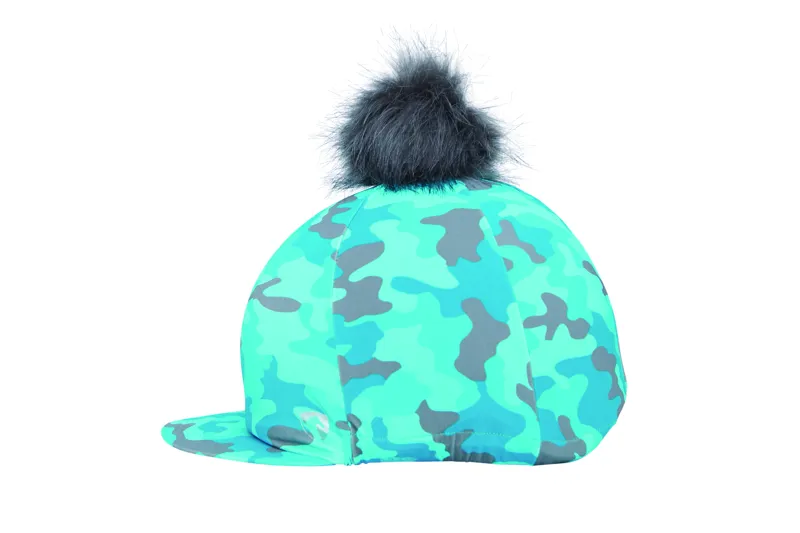 Hy Equestrian DynaForce Hat Cover - Pacific/Grey